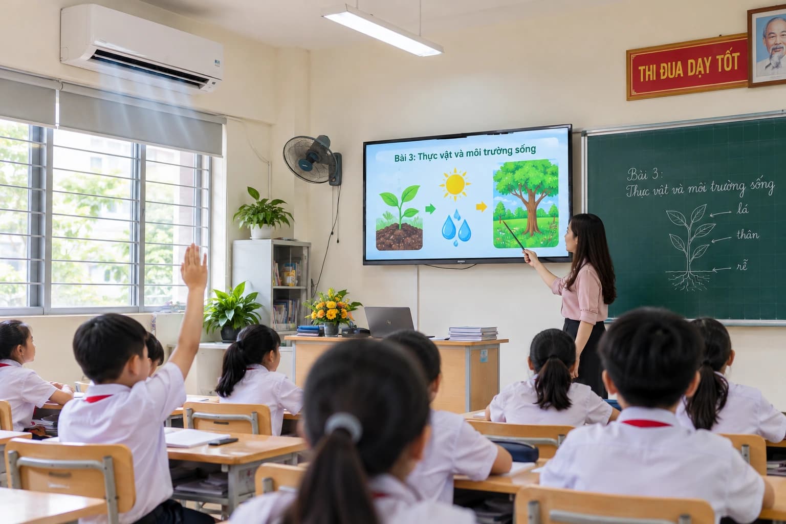 Máy lạnh, tivi, bảng tương tác không bắt buộc trong phòng học theo tiêu chuẩn cơ sở vật chất